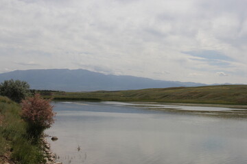 lake and mountains