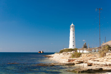 Fototapeta premium Sea. Crimea. Tarkhankut. Lighthouse