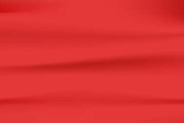 The red fabric surface looks wrinkled. Beautiful wrinkles