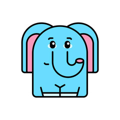 Elephant icon. Icon design. Template elements. Flat style