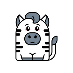 Zebra icon. Icon design. Template elements. Flat style