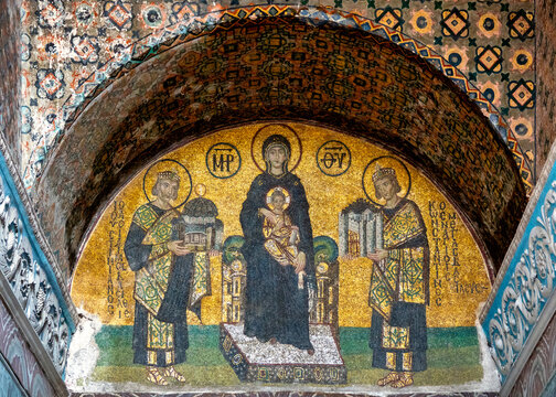 Virgin and Child Christ mosaic