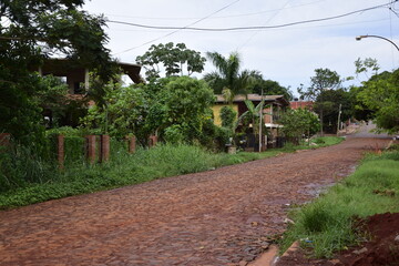 Empty streets in Puerto Iguazu Argentina.