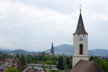 Fototapeta premium Blick von Freiburg Herdern auf die Altstadt
