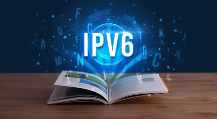 Technology abbreviation coming out from an open book