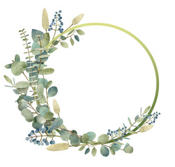 Watercolor wreaths and frames