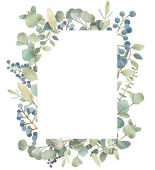 Watercolor wreaths and frames.