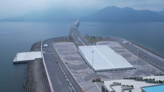 Hong Kong&ndash;Zhuhai&ndash;Macau Bridge near Tai O, Lantau island