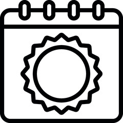 Summer Calendar Icon