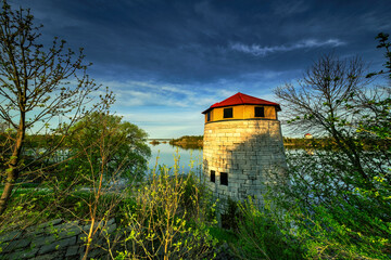 Stunning wide angle landscapes of south easter Ontario Canada featuring Lake Ontario with calm...