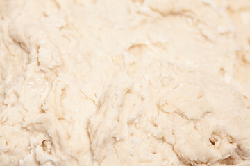 Fresh yeast dough background texture, top view