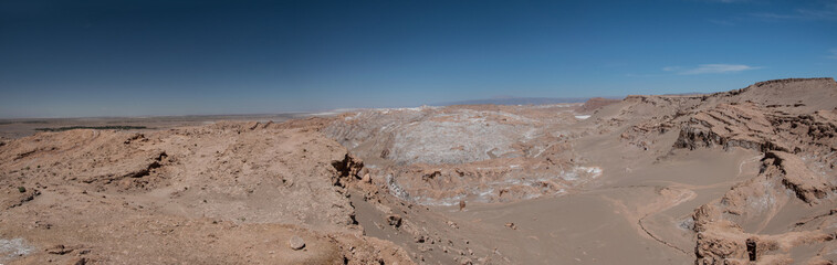 Moon valley in Atacama Desert, chile. Ancient geological formations create a moon like paradise.