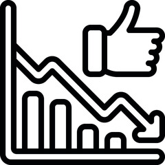 Obraz premium Ratings Down Icon