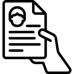 Hand In Resume Icon