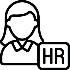 HR Person Female Icon
