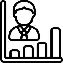Employee Bar Chart Icon
