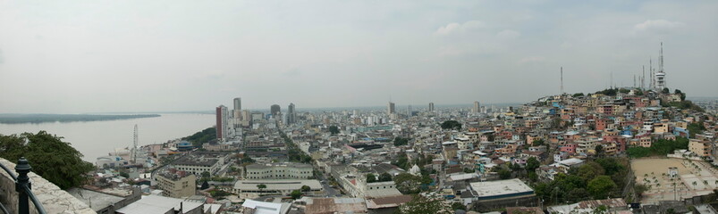 cityscape skyline of Guayaquil Ecuador in south america