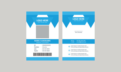 Creative Employee Office Id Card Layout