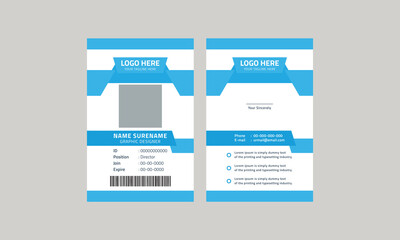 Creative Employee Office Id Card Layout