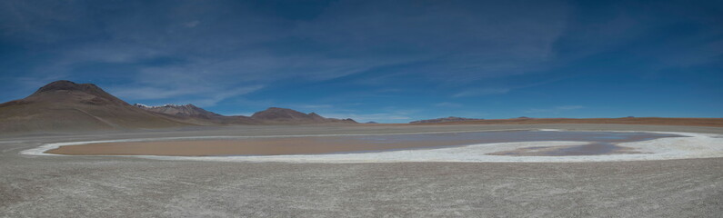 Beautiful landscape of the majestic Andes mountain range in Bolivia