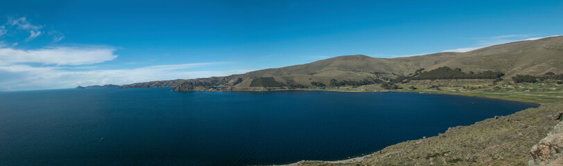 A wonderful view of the lake titikaka. Puno, Peru