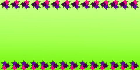 colorful flowers border background
