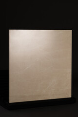 Porcelain tiles with a stone texture on a dark gray background