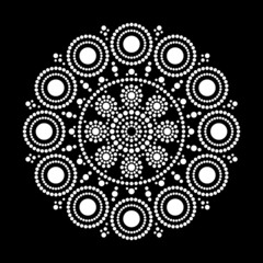 Mandala design black and white