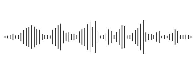 Isolated sound wave audio vector - 504421809