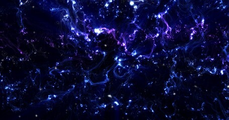 Abstract View from space on a galaxy with stars. blue wallpaper, the universe is filled with...
