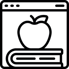 Apple On Book Website Icon