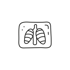 Doodle outline lungs xray.