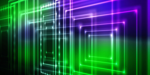 2d illustration Abstract futuristic electronic circuit technology background