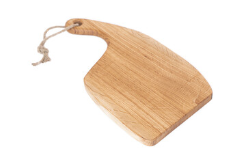 wooden cutting board isolated on white background