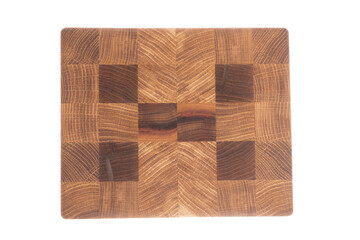 wooden cutting board isolated on white background
