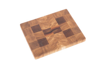 wooden cutting board isolated on white background