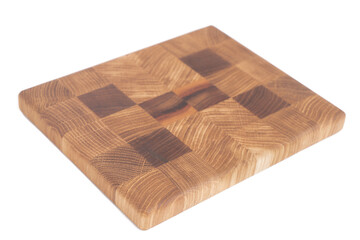 wooden cutting board isolated on white background
