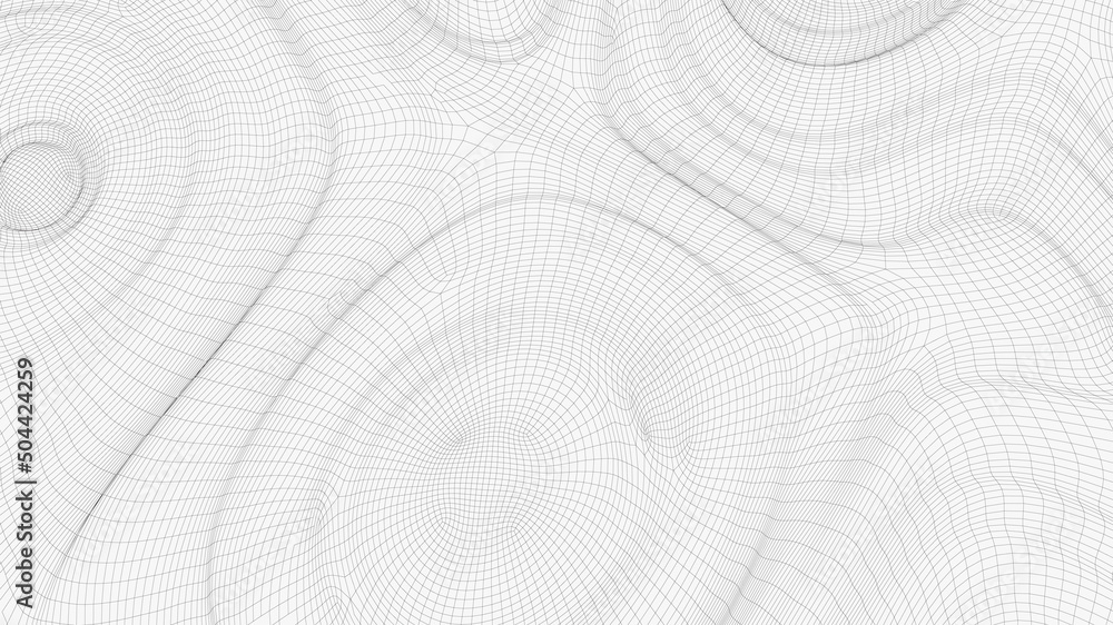 Poster abstract wave surface wireframe retro pattern. abstract 3d vector wireframe background.