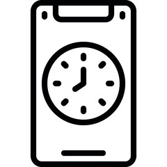 Mobile Clock Icon