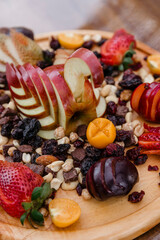 Delicious fruit bowl for breakfast