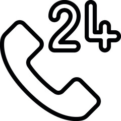 24 Hour Phone Icon