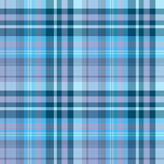 Seamless pattern in marvellous blue and light lilac colors for plaid, fabric, textile, clothes, tablecloth and other things. Vector image.