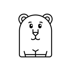 Polar Bear icon. Icon design. Template elements. Flat style