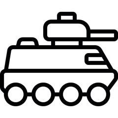 Fototapeta premium Tank Armoured Vehicle Icon
