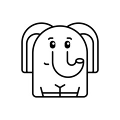 Elephant icon. Icon design. Template elements. Flat style