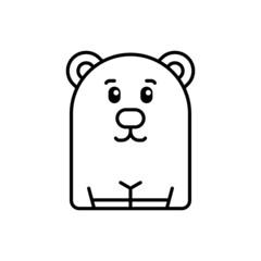 Bear icon. Icon design. Template elements. Flat style