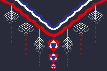 Obraz premium Geometric Traditional Ethnic Floral Embroidery Designs Necklaces For Women Fashion Backgrounds WallpaperClothing and Wrapping