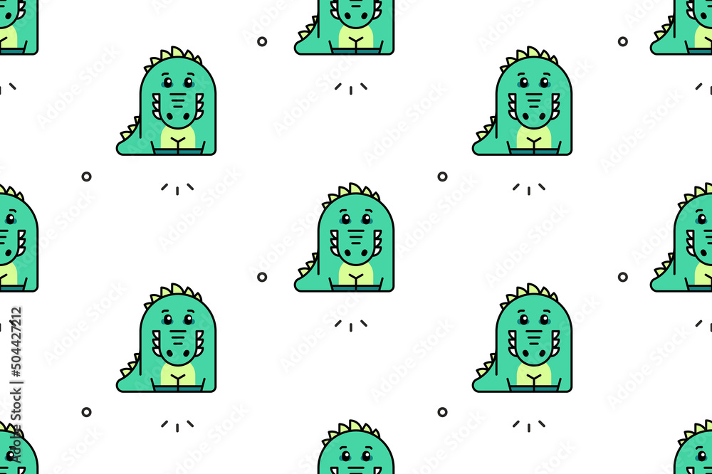 Aufkleber seamless pattern with crocodiles. icon design. template elements
