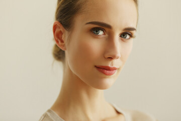 Fototapeta premium Beautiful woman blond hair