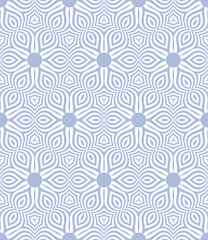 Abstract seamless floral hexagons pattern.